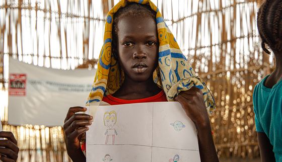 War Child_South Sudan_Girl from Tonga_Primary_School_Drawing_Portrait_200304