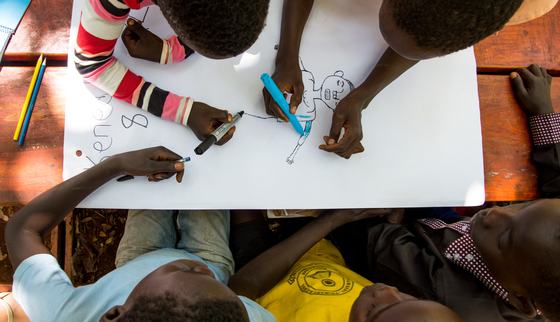 Can't Wait to Learn_ kinderen uit Soedan tekening_War Child_Oeganda_171200