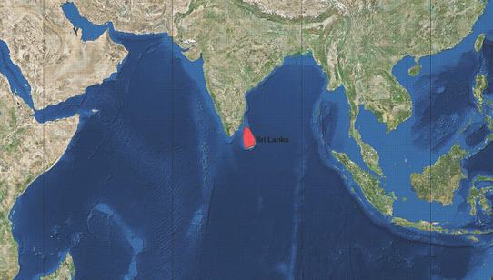 Sri Lanka kaart - War Child