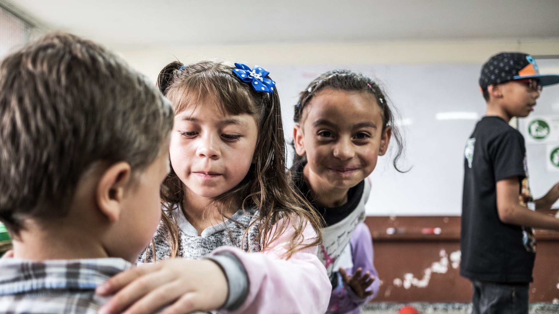 Venezuelan children during TeamUp session in Colombia