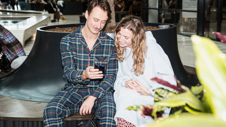 Mensen in pyjama's