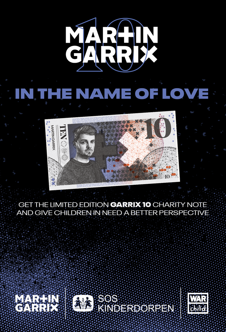Martin Garrix charity note 10 in the name of love