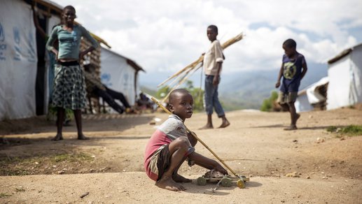DR Congo gevluchte kinderen vluchtelingenkamp Lusenda