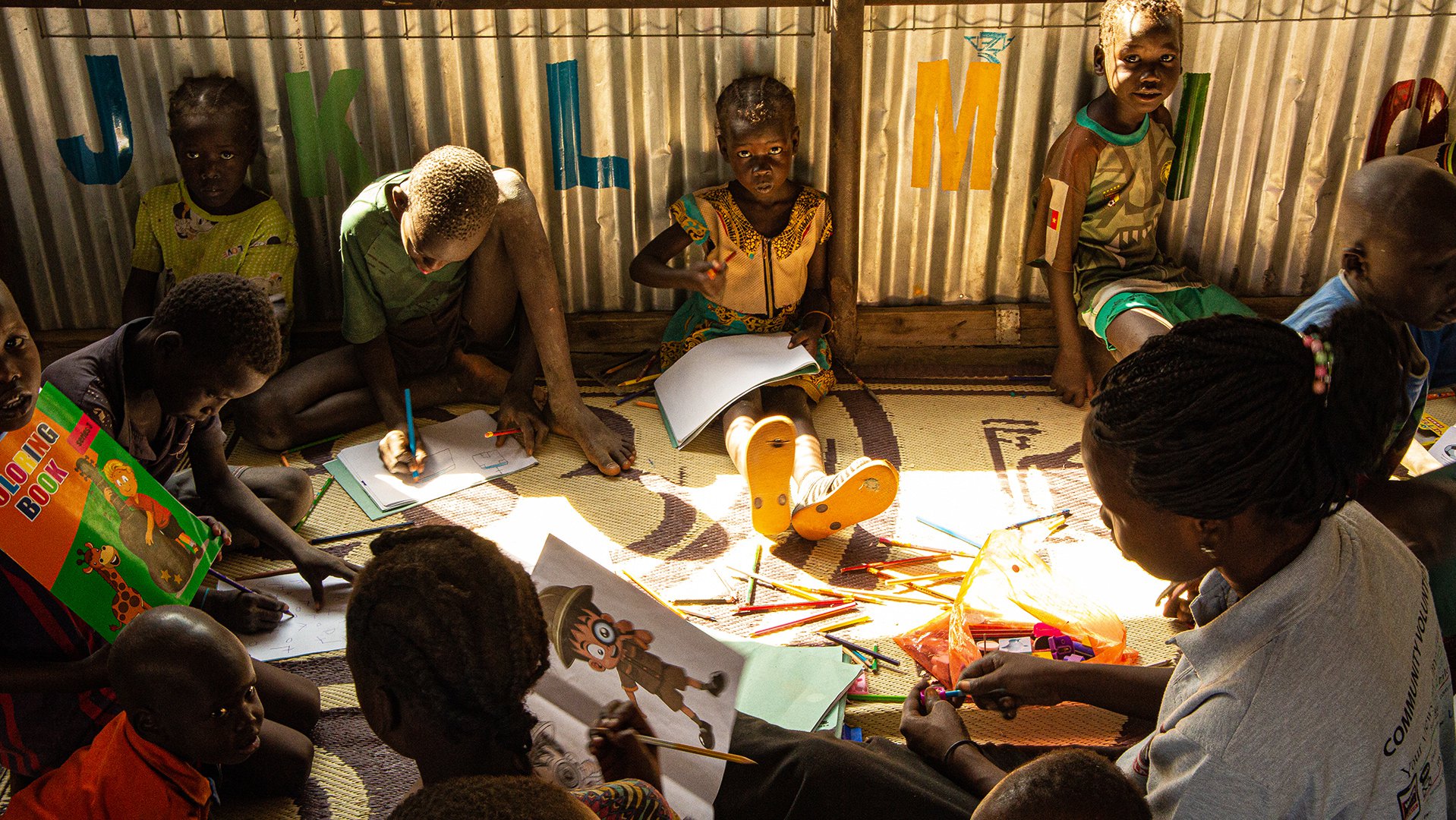 Children in South Sudan_War Child activities at a safe space