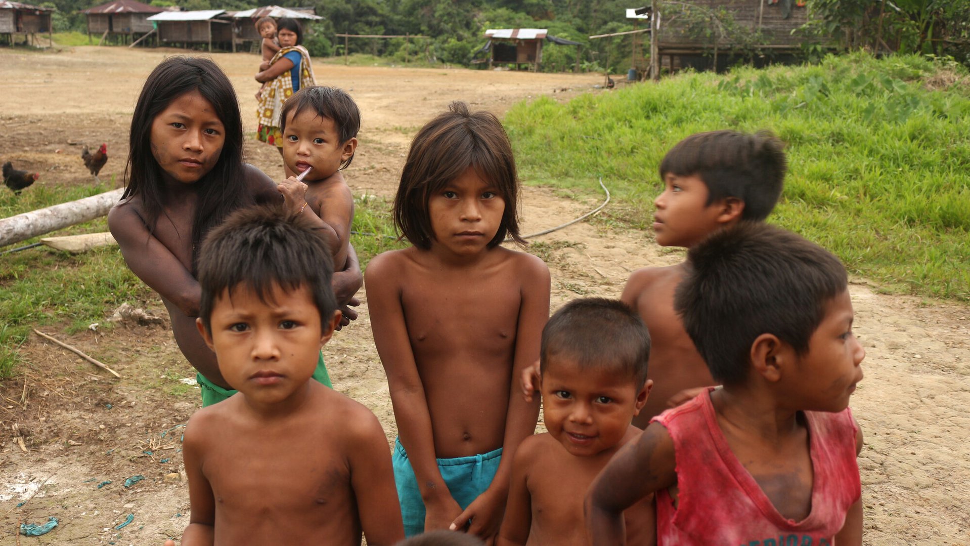 Group of Children looking to the camera