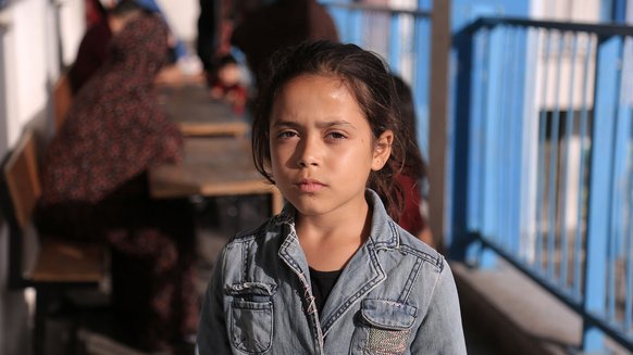 Girl in Gaza in the aftermath of the bombings in May 2021