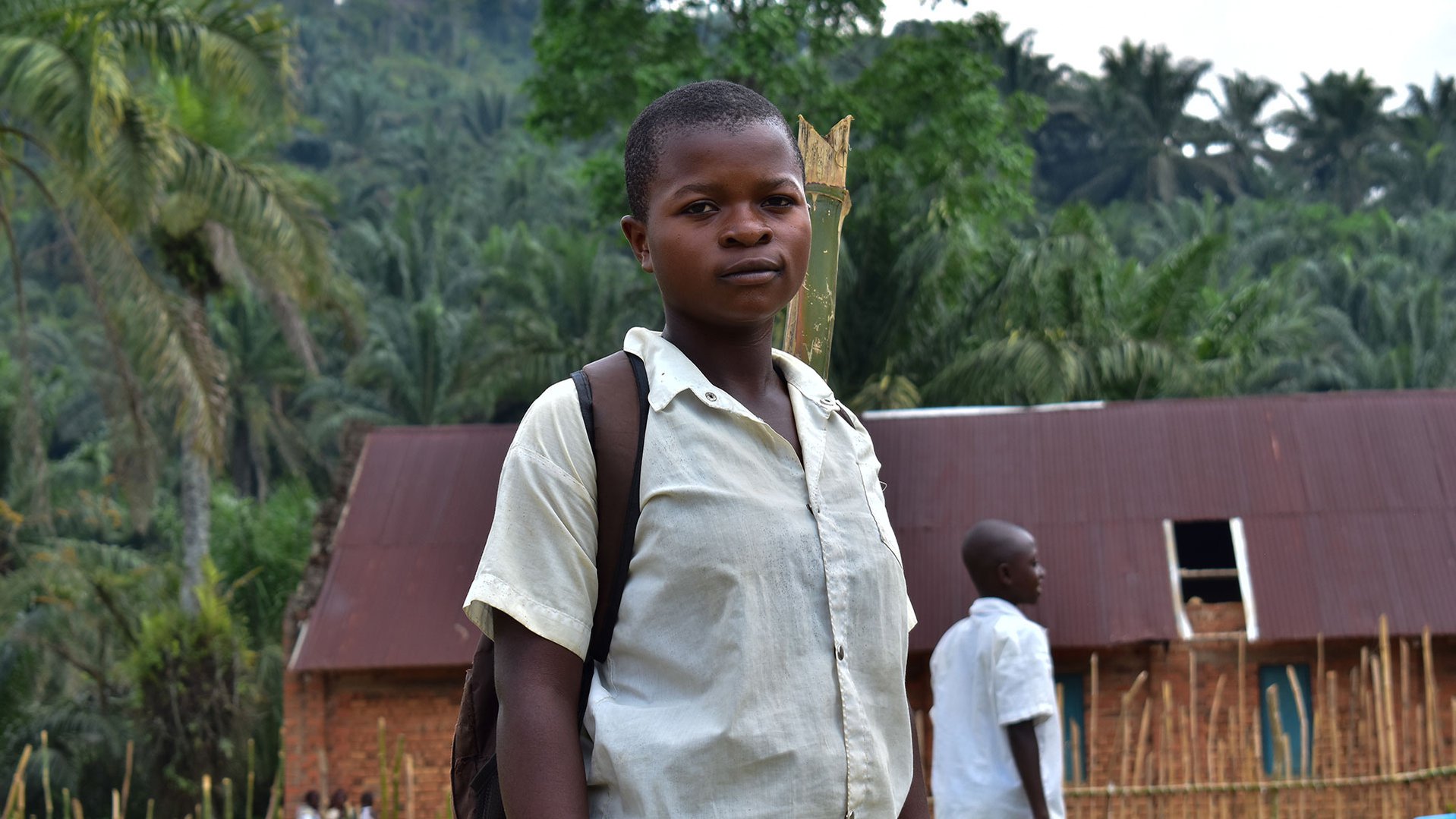 Meisje Lamegie doet mee aan ons inhaalonderwijsproject in DR Congo