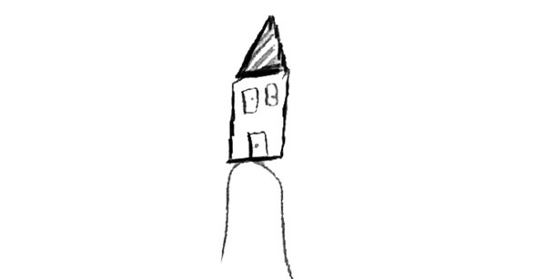 Tekening van een veilige plek - huis - doodle - War Child