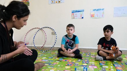 Adil and Ozan from Syria are joining War Child's psychosocial programmes in a Safe Space in Lebanon