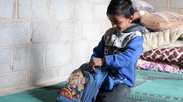 Muhammed from Syria is able to go back to school thanks to War Child Holland's programmes in Syria