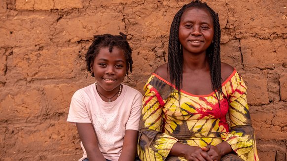 Mado and her mother fled DR Congo and Mado iis now participating in our programmes at a Safe Space in Uganda