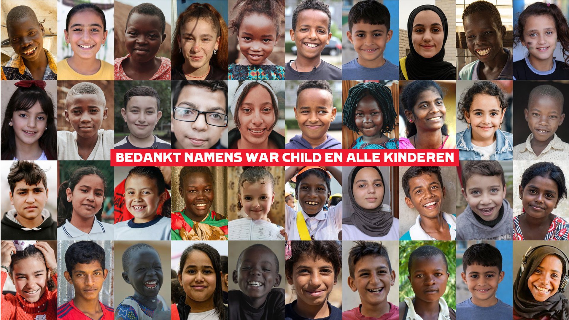 Bedankt namens War Child en alle kinderen