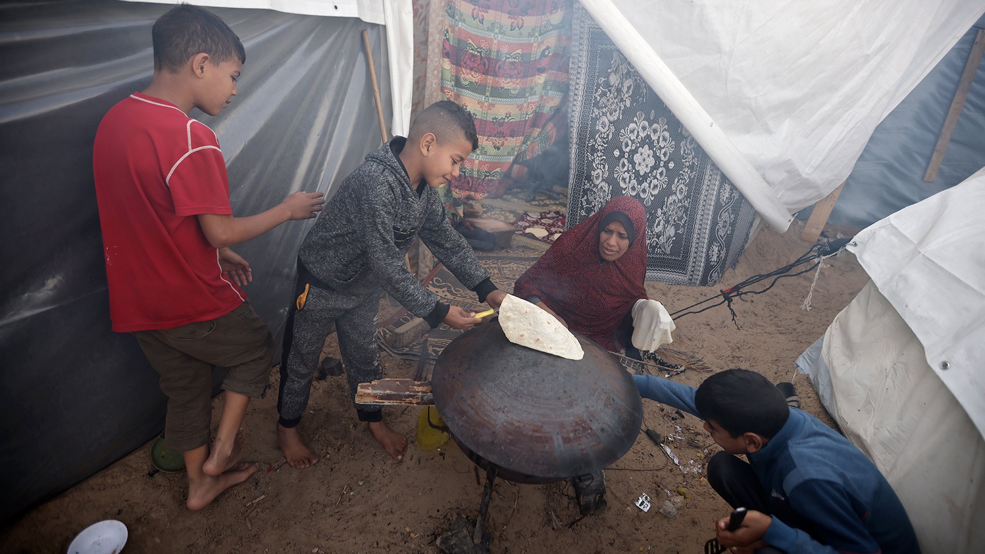 Majed and his family were forced to flee their house in Gaza was damaged by heavy bombardment.