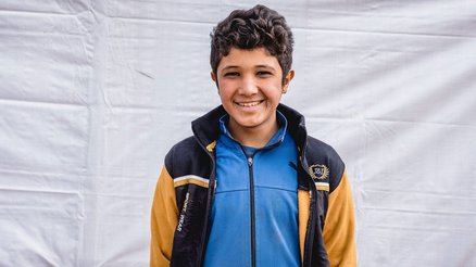 Seif vluchtte met zijn familie uit Syrië en woont nu in een vluchtelingenkamp in Libanon