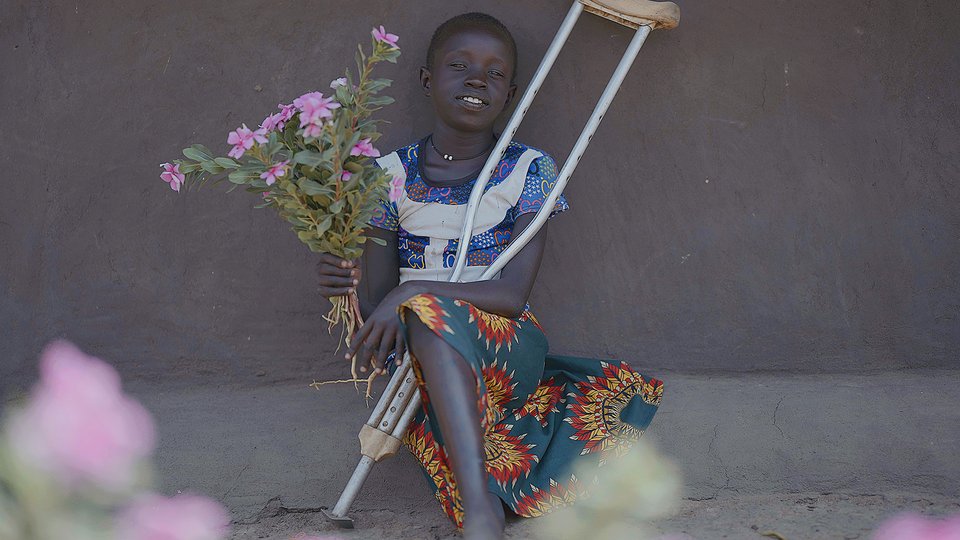 South Sudanese Adit fled to Uganda, where she's working to rebuild her life with War Child's help