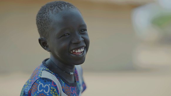 Adit from South Sudan loves to make friends during TeamUp's sport and play activities from War Child