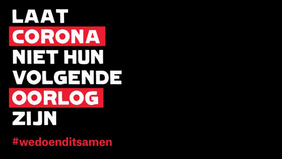 We doen dit samen - War Child campagne - laat corona niet hun volgende oorlog zijn