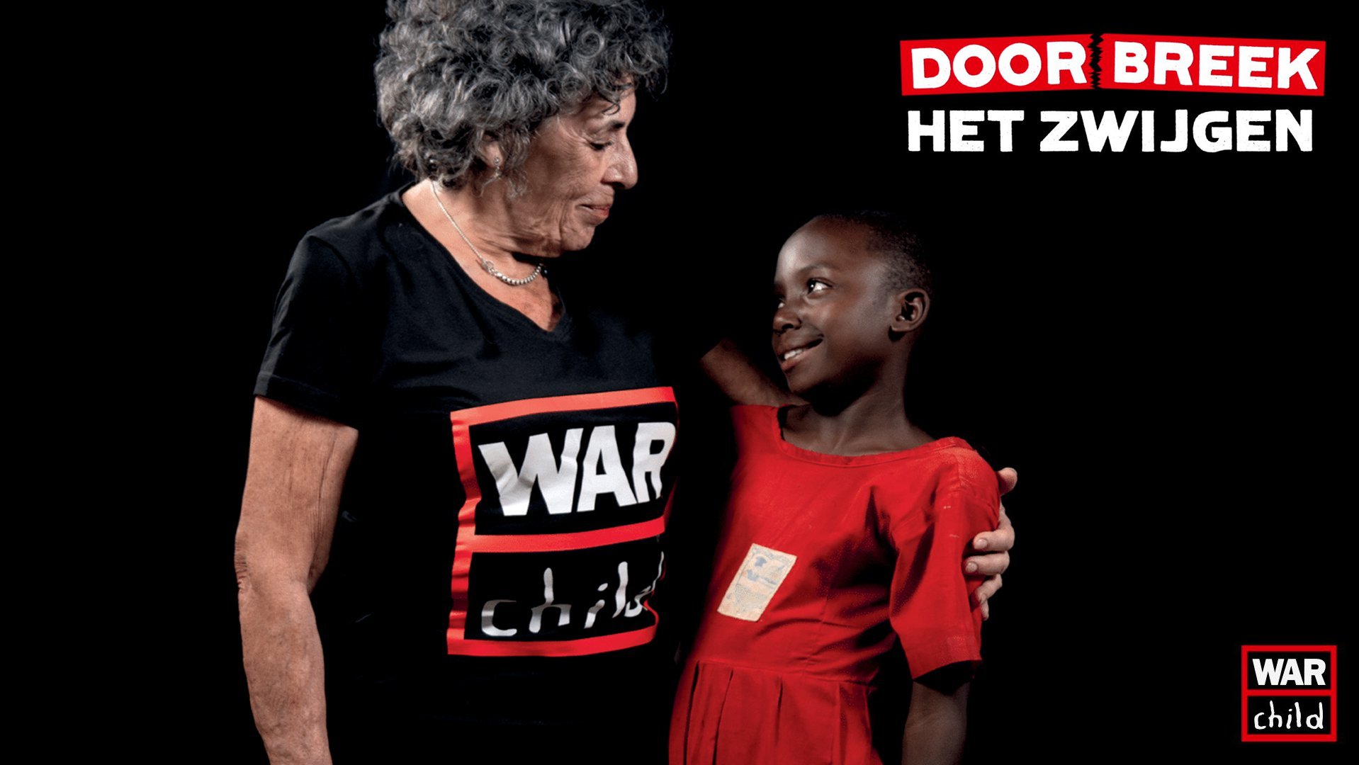 Doorbreek het zwijgen campagne 75 jaar oorlog War Child met Hanneke Groenteman