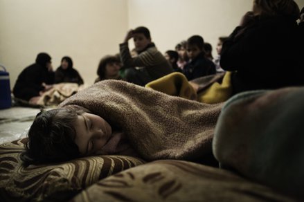 Meisje Syrië gevlucht in Libanon War Child